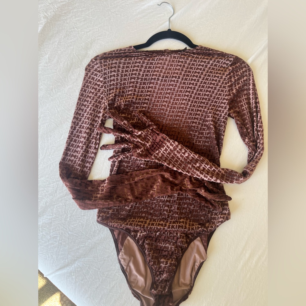 Skims Velvet Glove Bodysuit - Chestnut